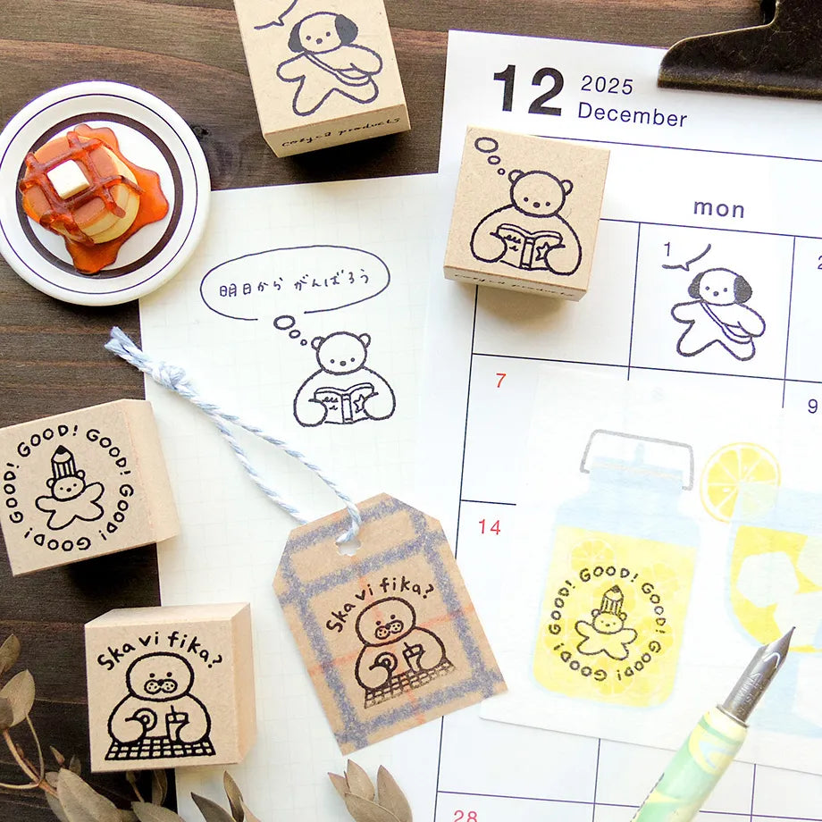 Hmm Hmm Mariko Fukuoka Rubber Stamp · Cozyca