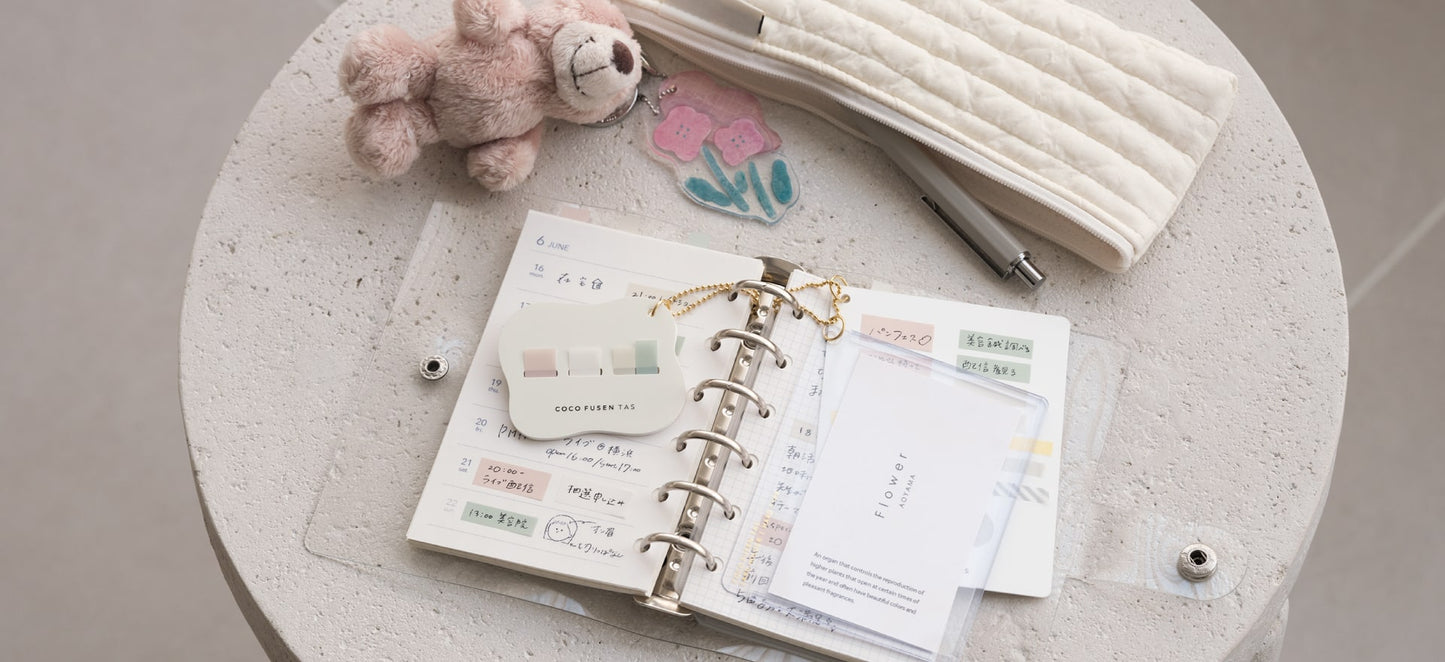 Coco Fusen Sticky Notes Charm · Square Grid · Kanmido