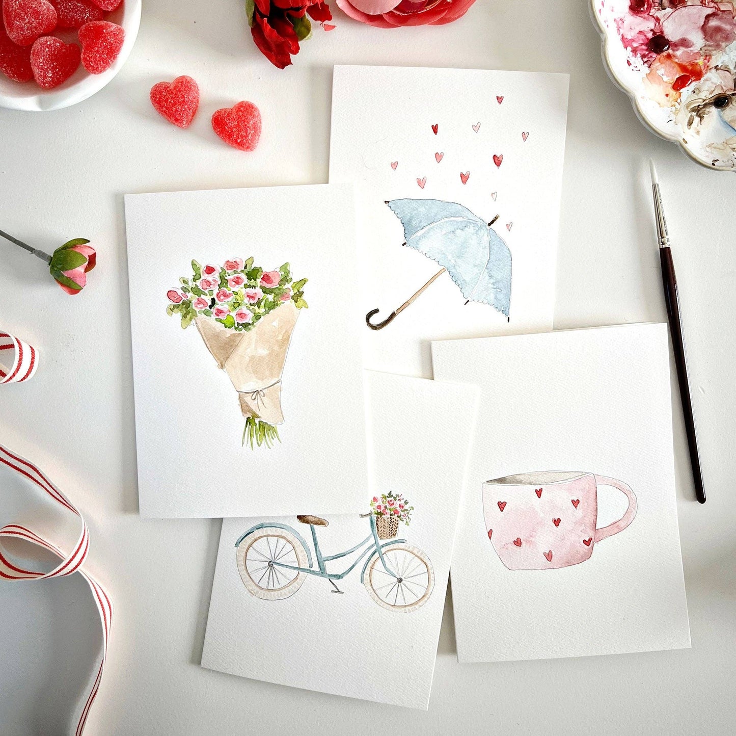 Love Sweet Love Paintable Notecard · emily lex studio