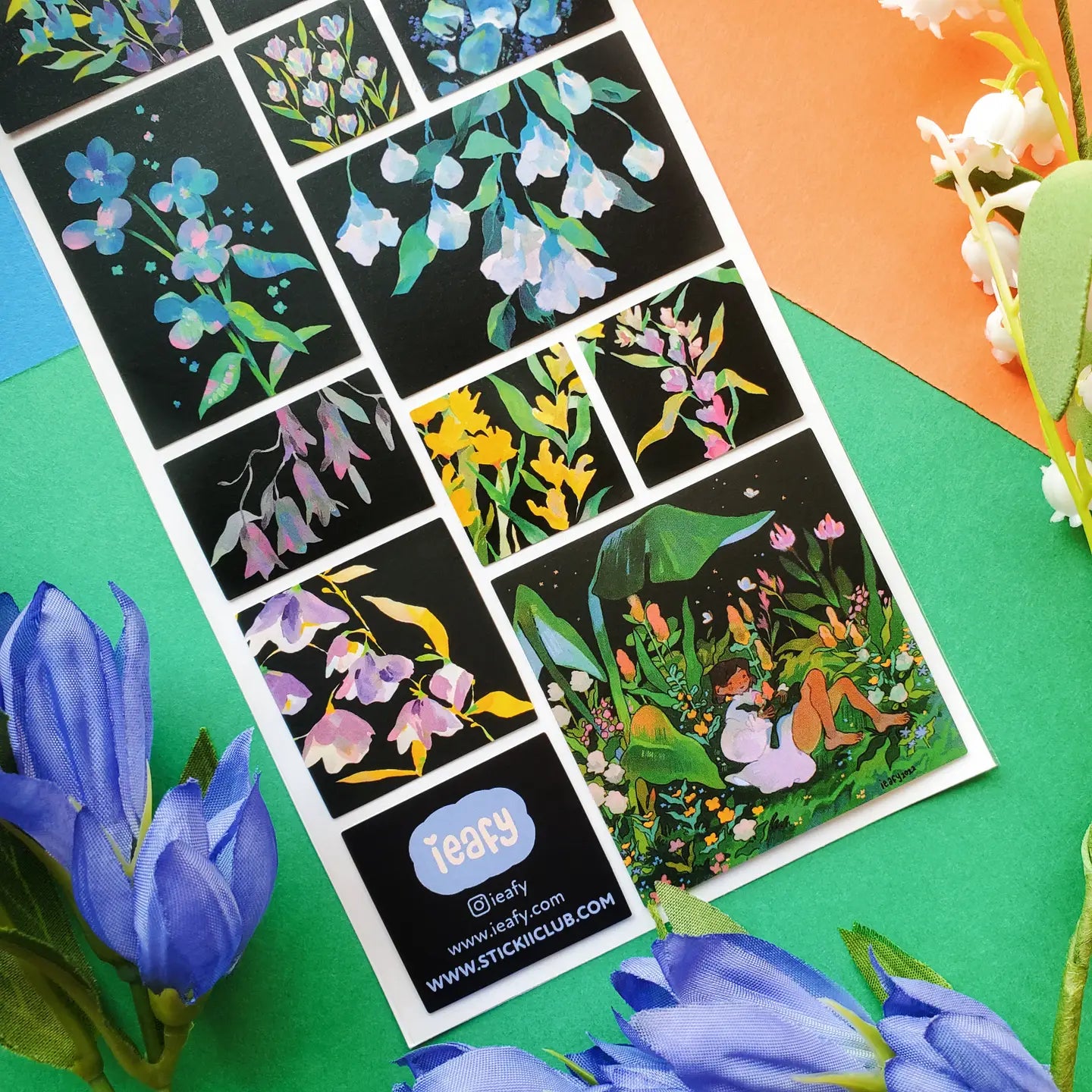 Dreamy Night Garden Sticker Sheet · STICKII