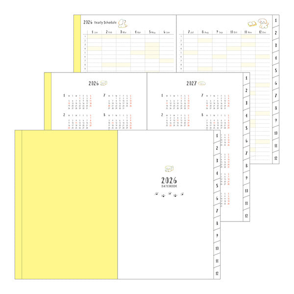 2026 Dog Pocket Diary B6 · Midori