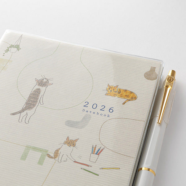 2026 Cat Pocket Diary B6 · Midori