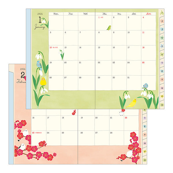2026 Bird Pocket Diary B6 · Midori
