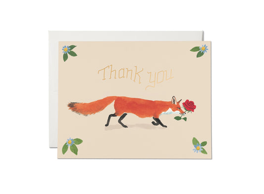 Thanks Fox Thank You Greeting Card