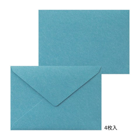 Midori Letterpress Letter Set - Blue Frame