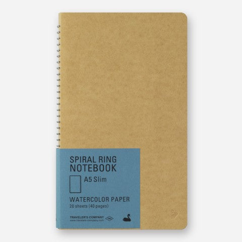 TRC Watercolor Paper Spring Ring Notebook - A5 Slim