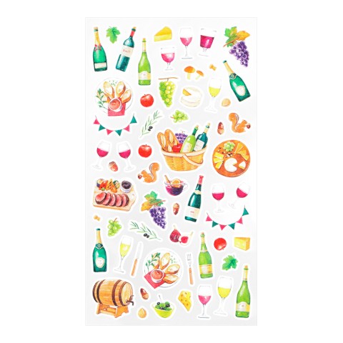 Marché Washi Sticker Sheet - Wine