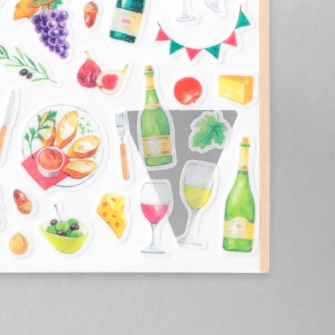 Marché Washi Sticker Sheet - Wine