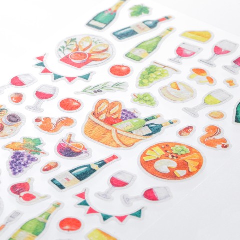 Marché Washi Sticker Sheet - Wine