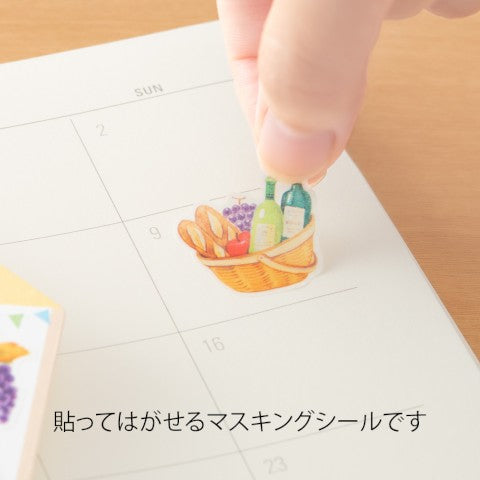 Marché Washi Sticker Sheet - Wine
