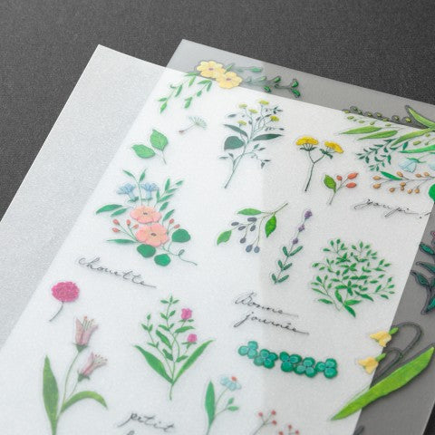 Midori Transfer Sticker Sheet - Flowering Plants