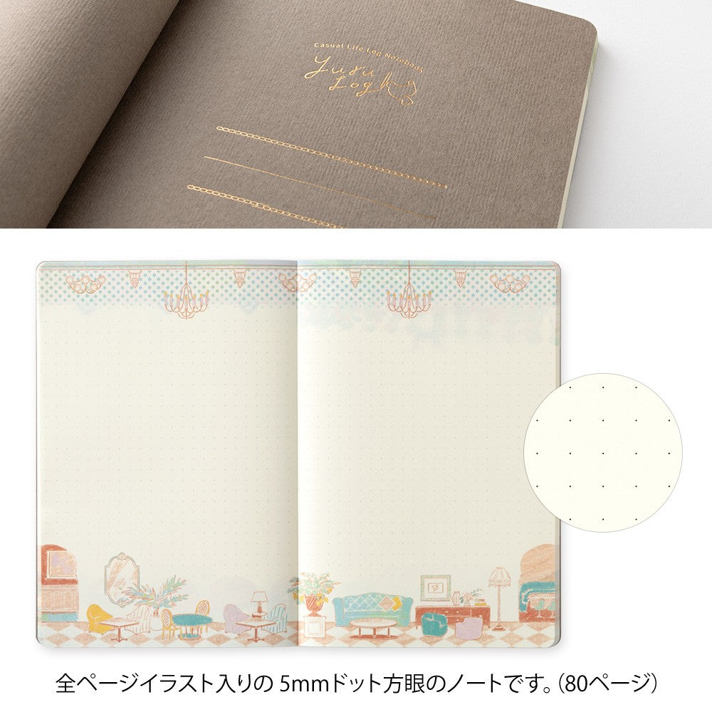 Travel & Hotel Yuru Log B6 Notebook · Midori