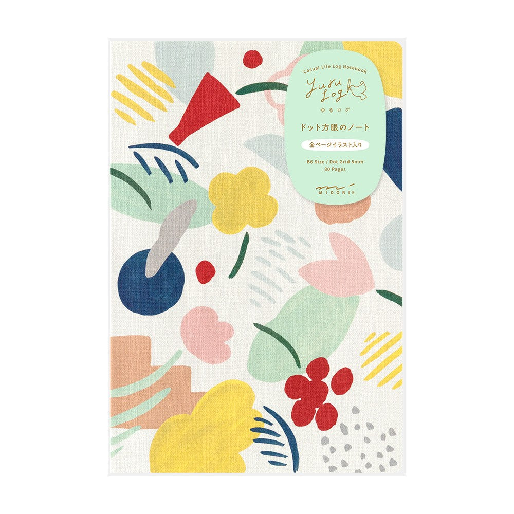 Textile Motif Yuru Log B6 Notebook · Midori