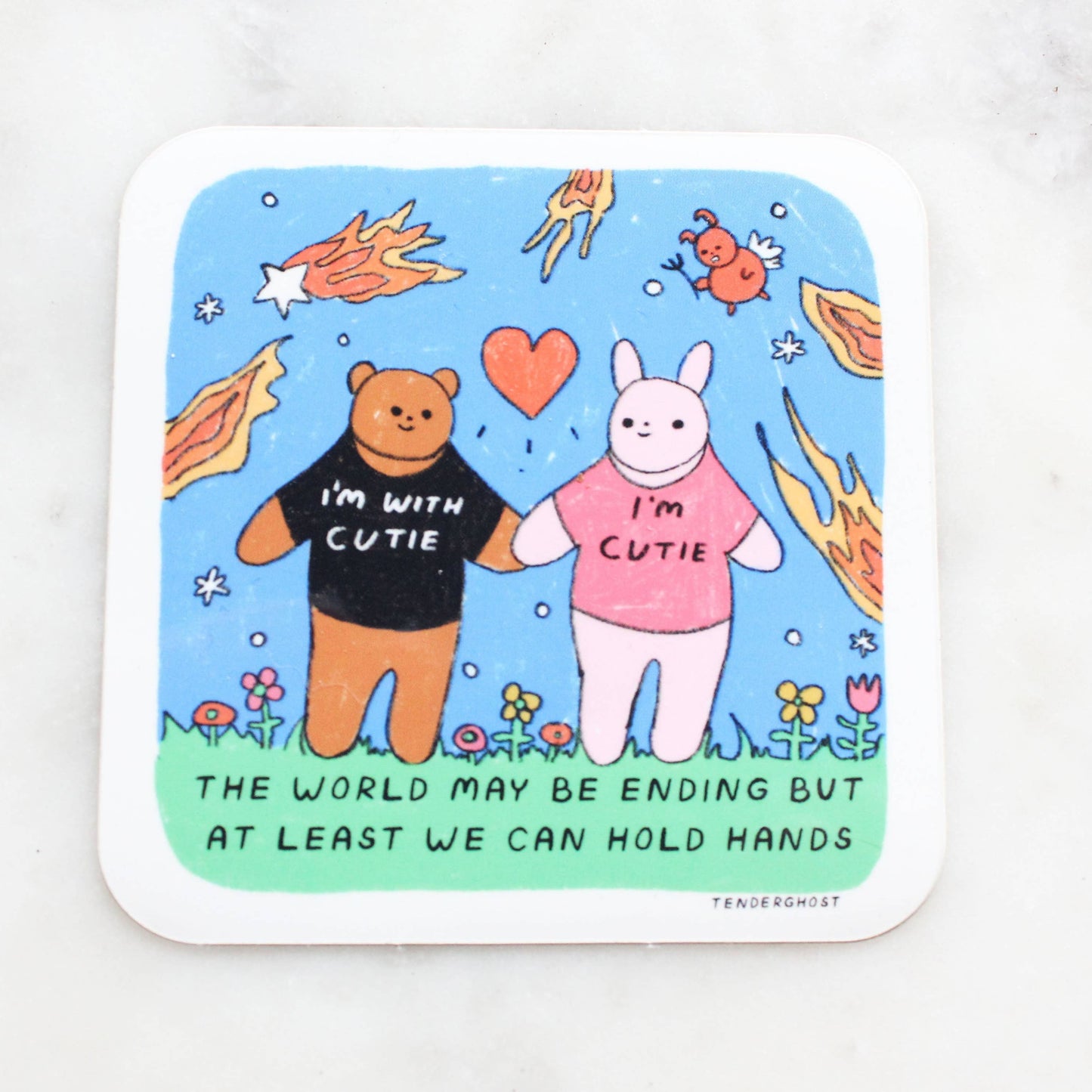 Hold Hands Sticker · Tender Ghost