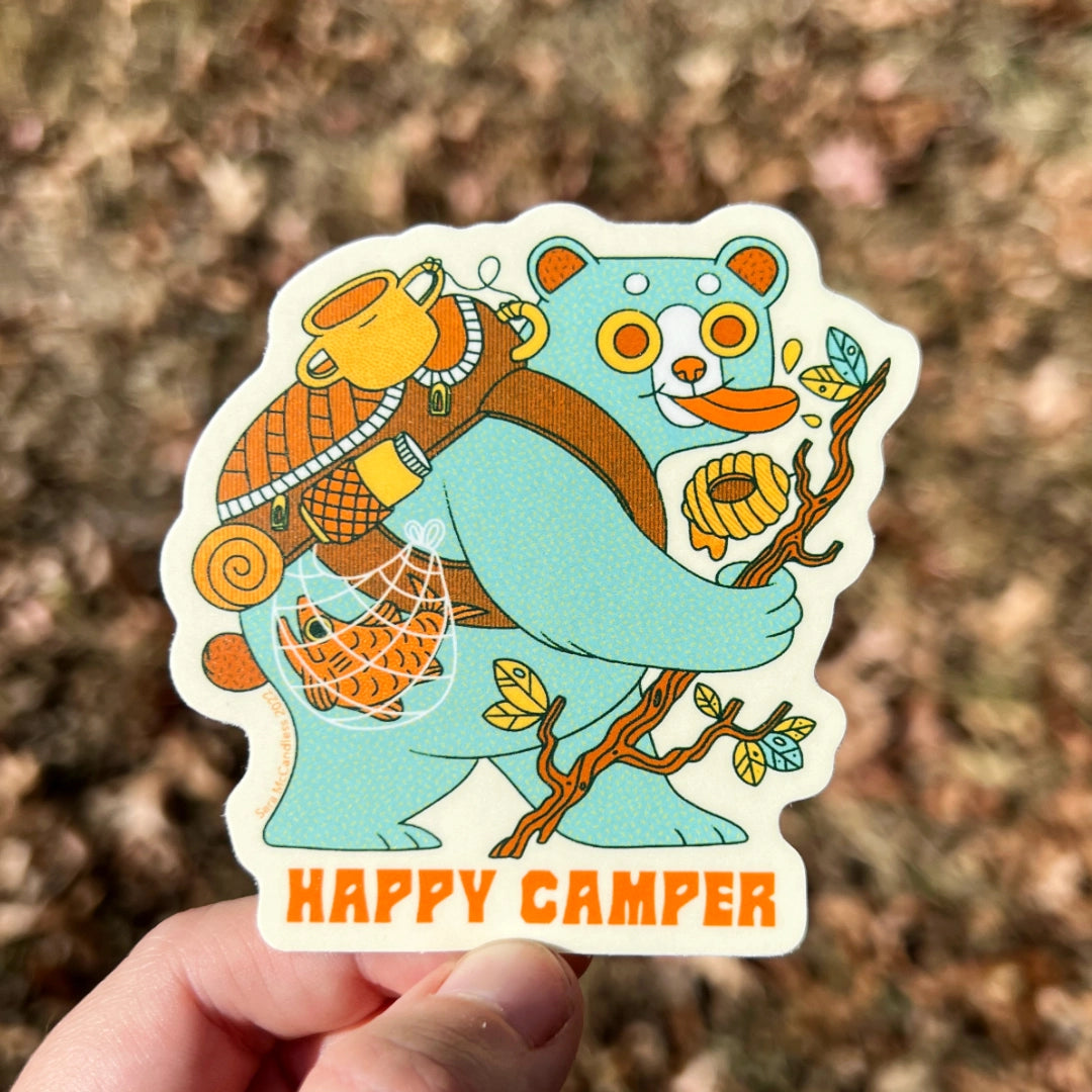 Happy Camper Sticker