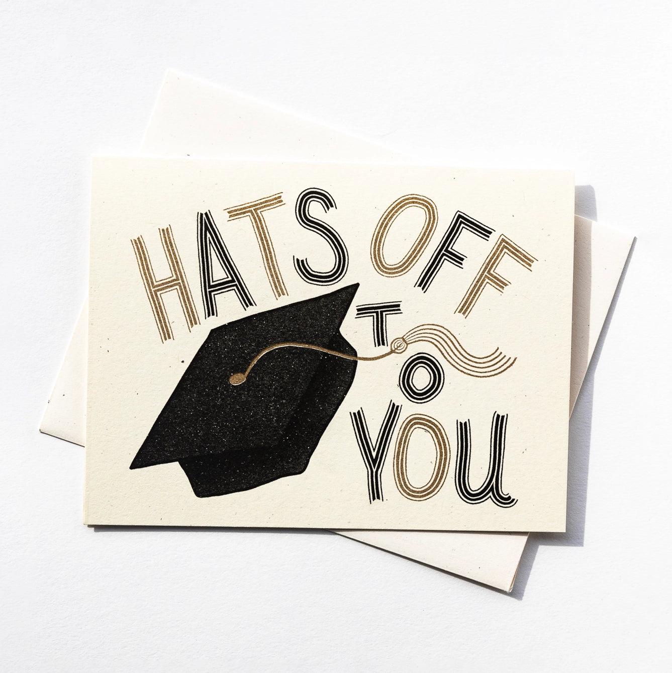 Hats Off To You Risograph Graduation Card · Bromstad Printing Co.