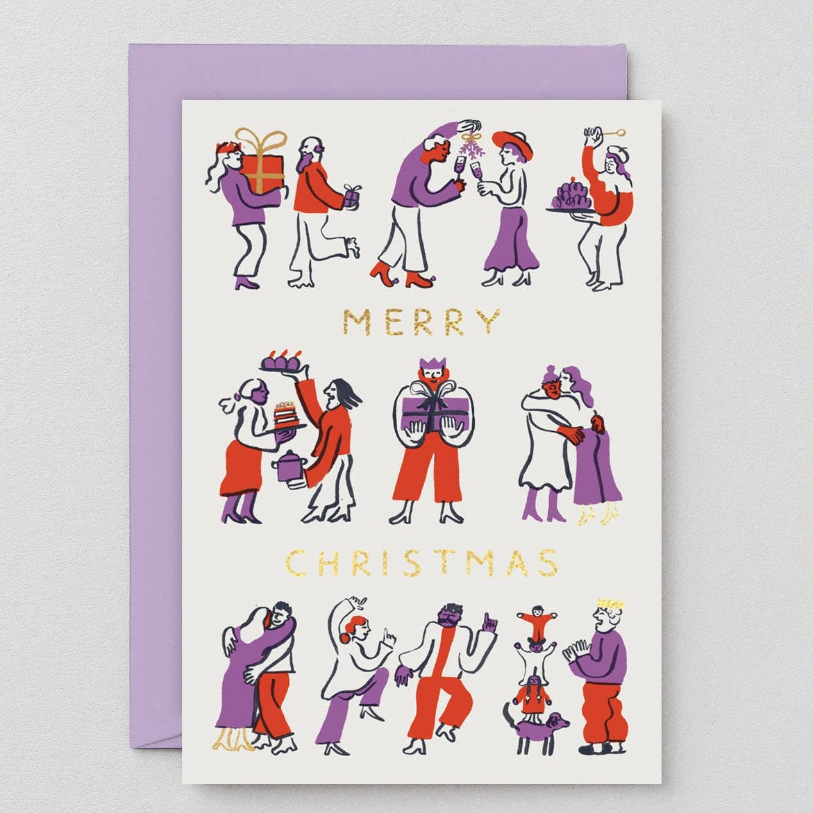 'Christmas Gathering' Holiday Greeting Card