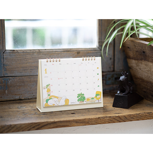 2026 Dog Desk Ring Calendar · Midori