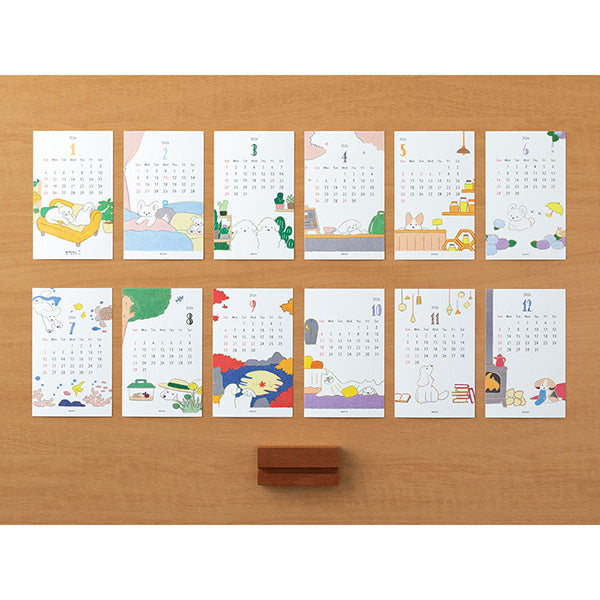 2026 Dog Stand Calendar · Midori
