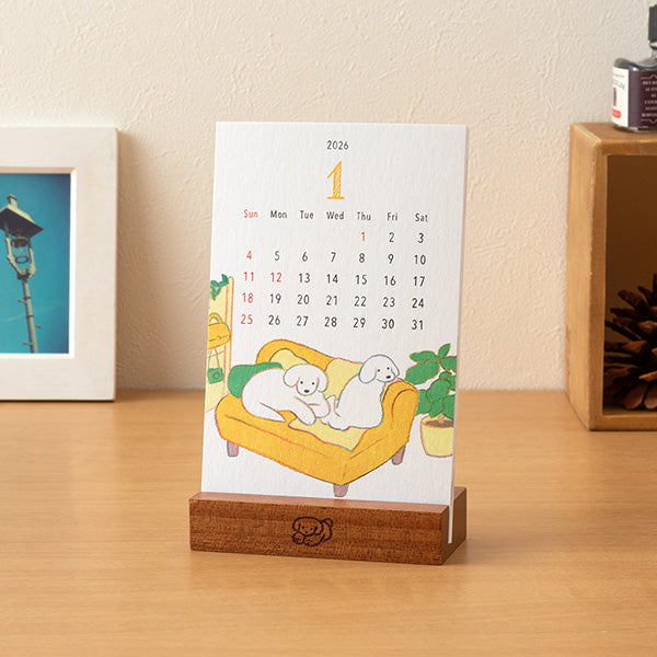 2026 Dog Stand Calendar · Midori