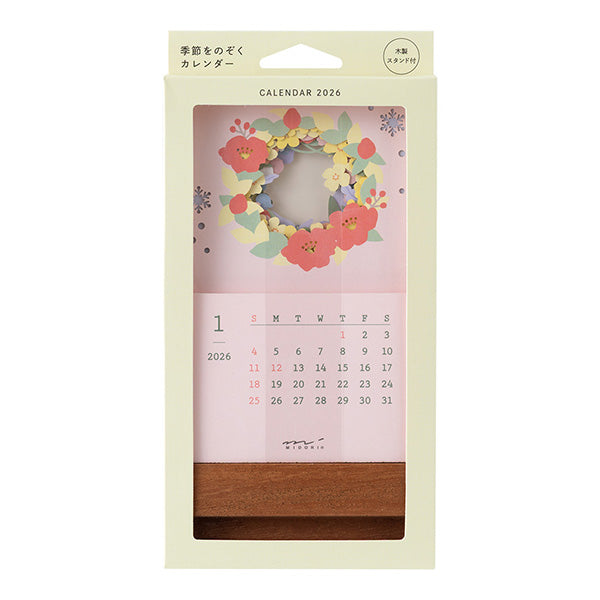 2026 Floral Stand Calendar · Midori