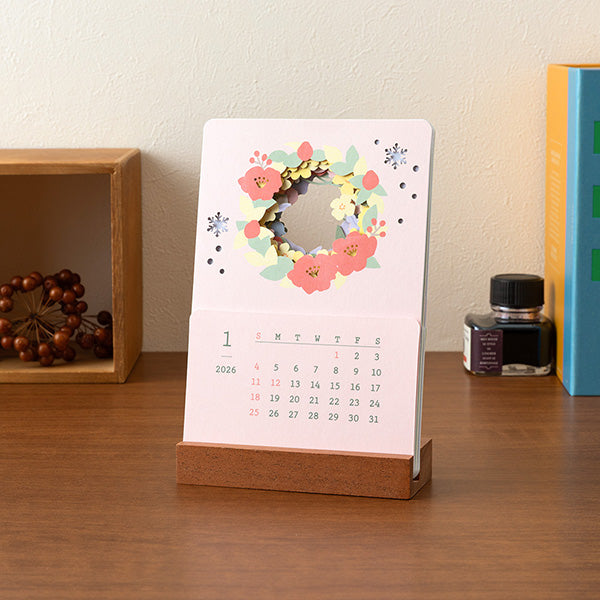 2026 Floral Stand Calendar · Midori