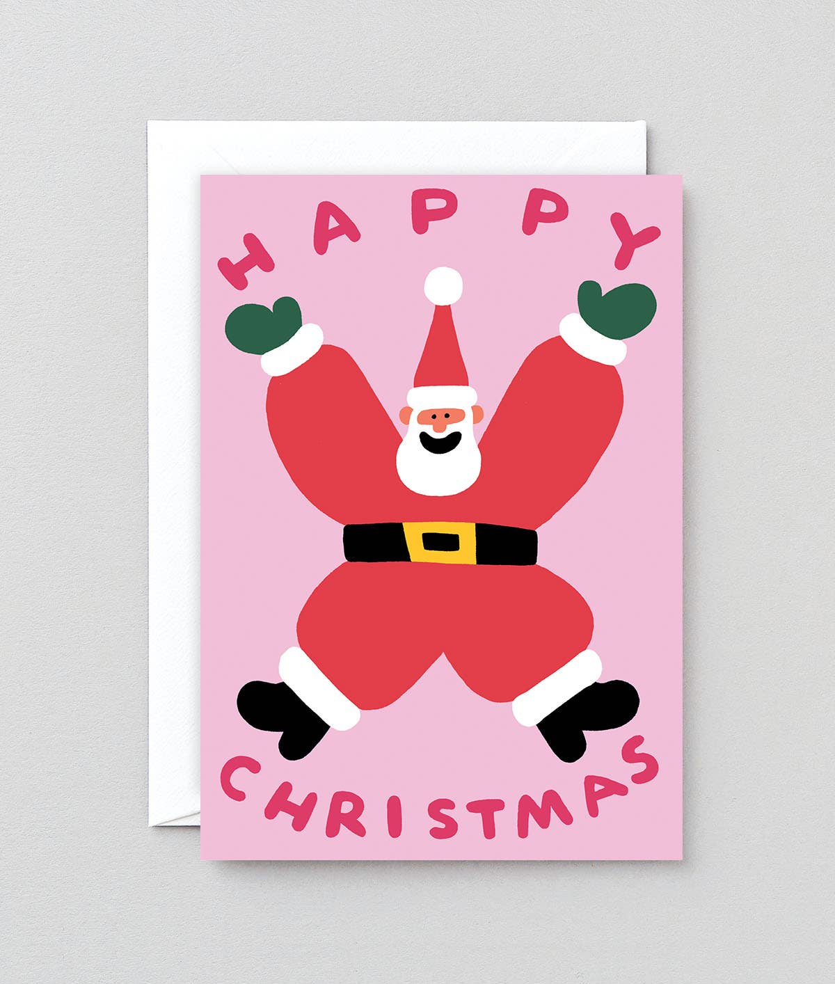 'Christmas Santa' Embossed Holiday Greeting Card