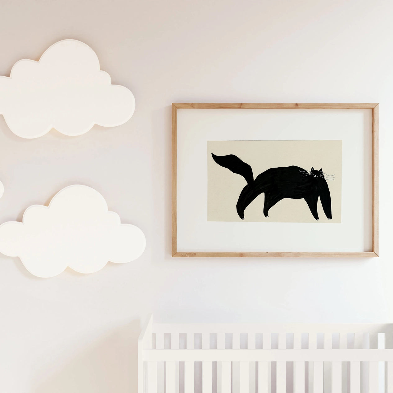 Black Cat Art Print - A5