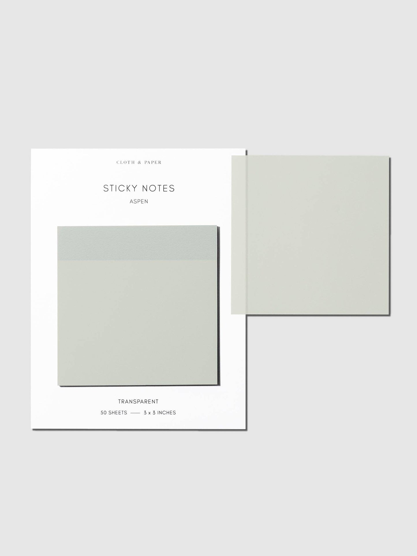 Transparent Aspen Sticky Notes · Cloth & Paper