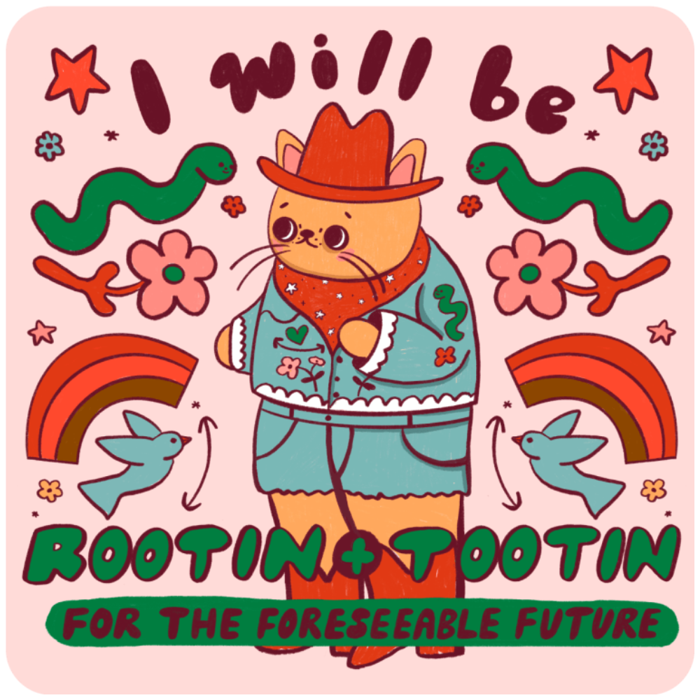 Rootin' and Tootin' Sticker · Tender Ghost