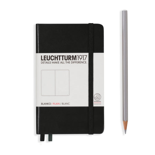 Leuchtturm1917 Pocket A6 Plain Hardcover - Black