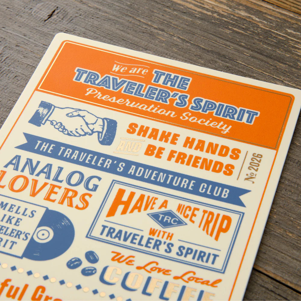 2026 TRAVELER'S Diary Plastic Sheet (Regular Size)