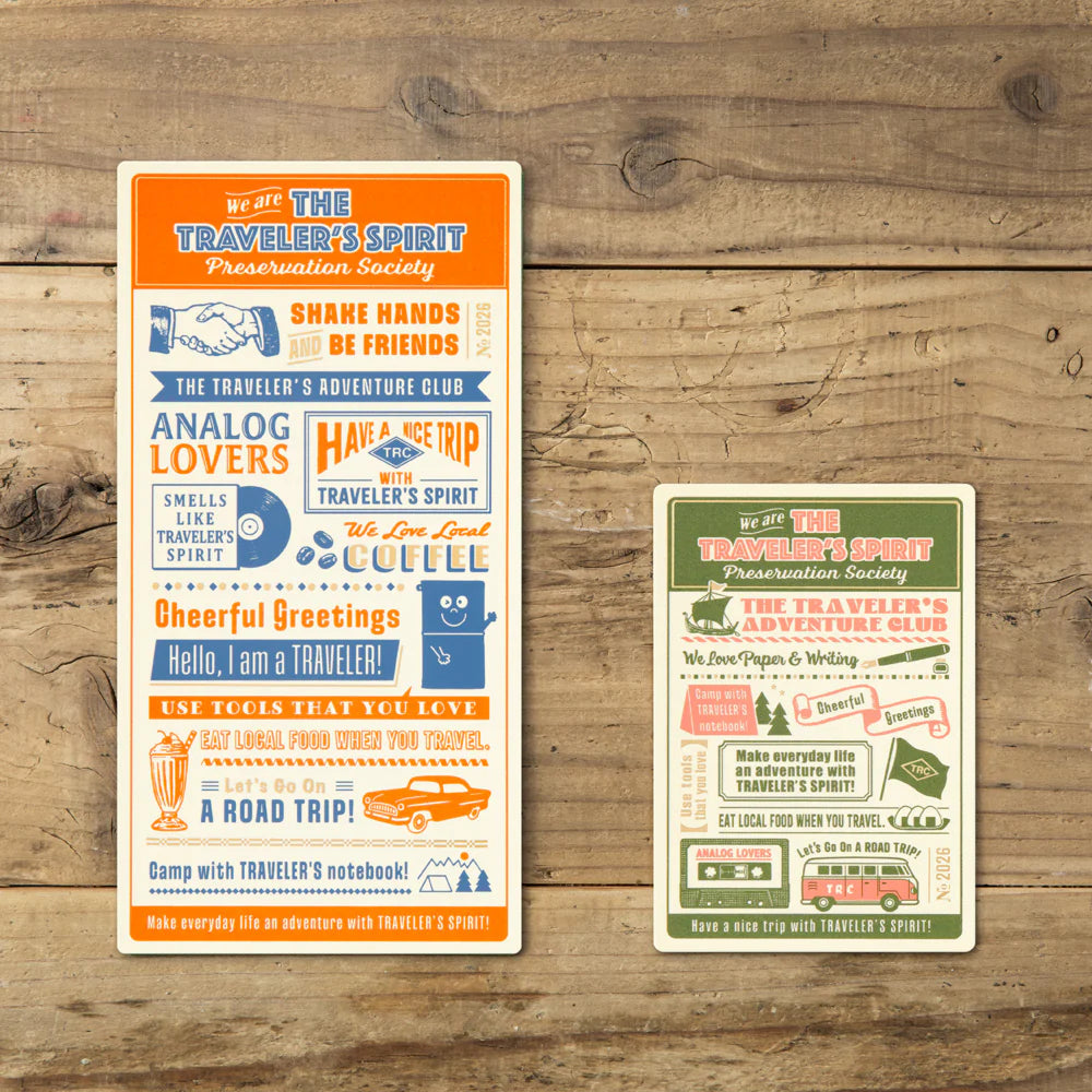 2026 TRAVELER'S Diary Plastic Sheet (Passport Size)