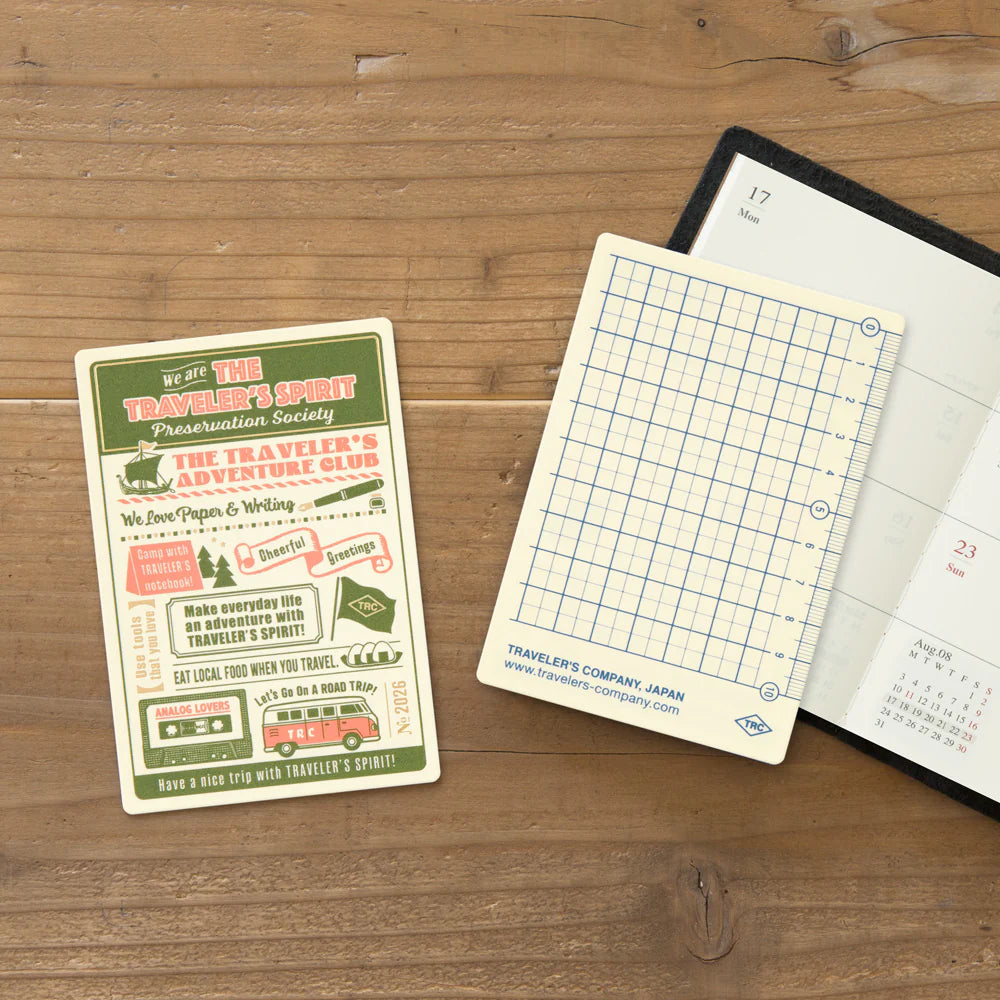 2026 TRAVELER'S Diary Plastic Sheet (Passport Size)