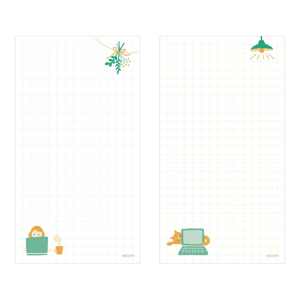 Midori / Grid Vertical Stand Memo Pad
