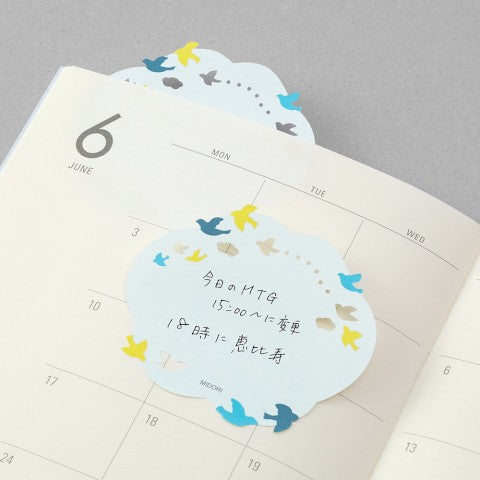 Midori Die-Cut Sticky Notes - Birds
