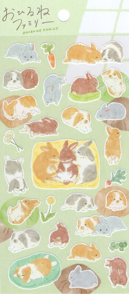 Rabbit Nap Family Series Sticker Sheet · Mind Wave