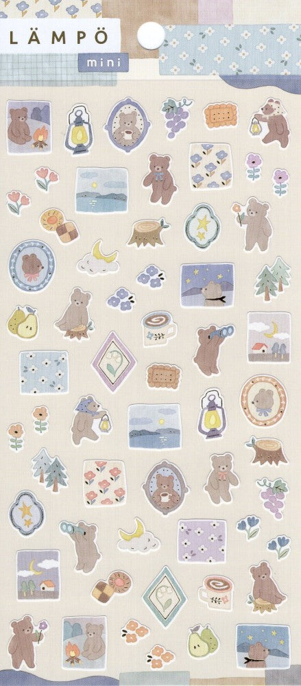 Bear and Starry Sky Mini Lampo Series Sticker Sheet · Mind Wave
