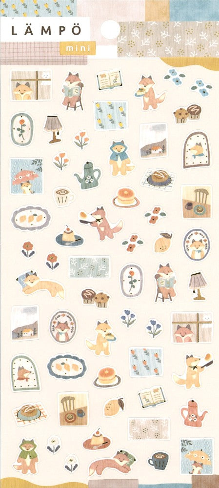 Fox and Rain Mini Lampo Series Sticker Sheet · Mind Wave