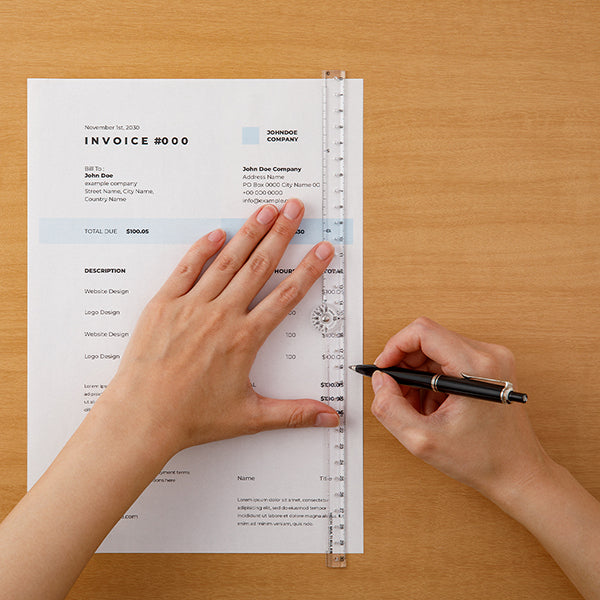 30cm Transparent Multi-Ruler · Midori