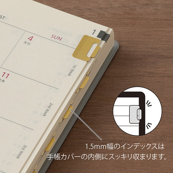 Small Brass Chiratto Index Clip · Midori
