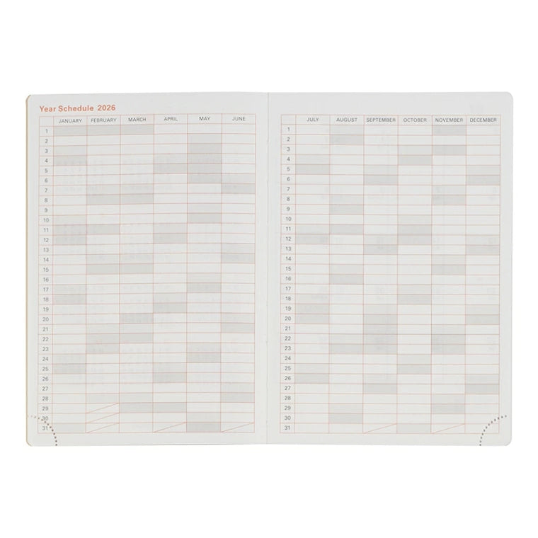 Rollbahn 2026 Point Weekly Planner Pocket Book 《A6》