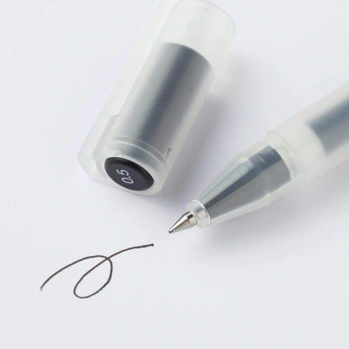 Black 0.5mm Capped Gel Ink Pen · Muji