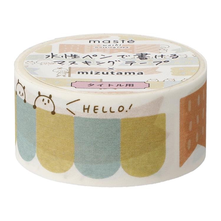 Mizutama Writable Washi Tape - Ribbon & Flagj