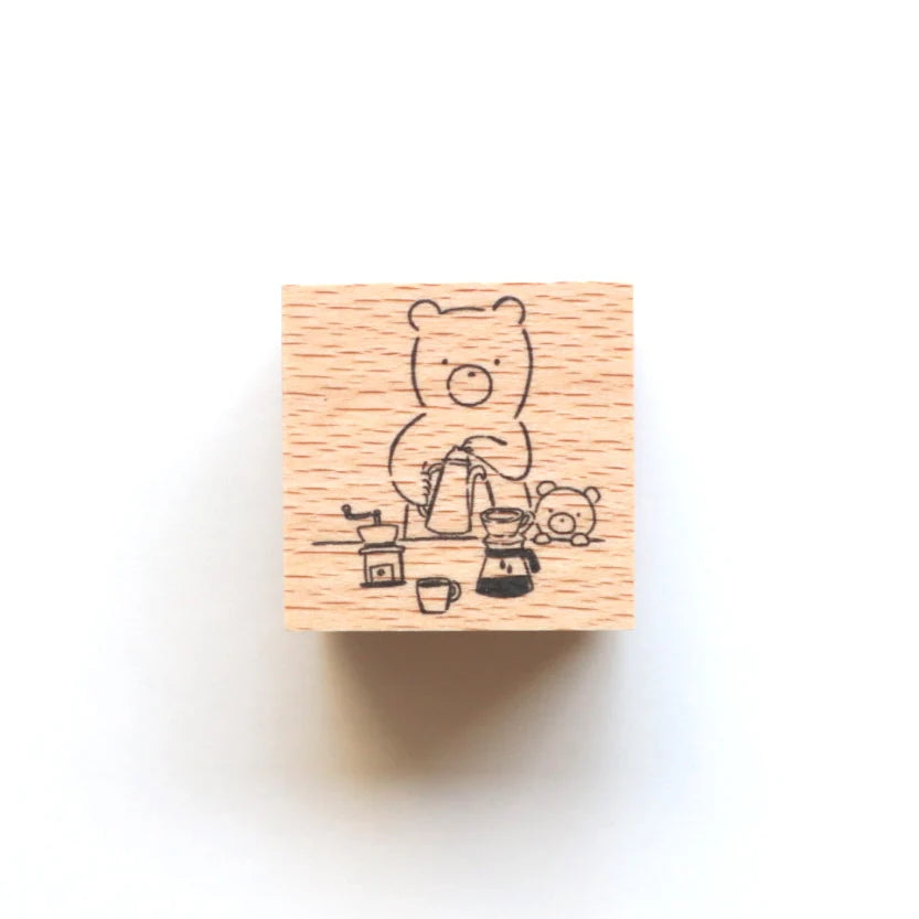 kuma haha Coffee Rubber Stamp · forme.