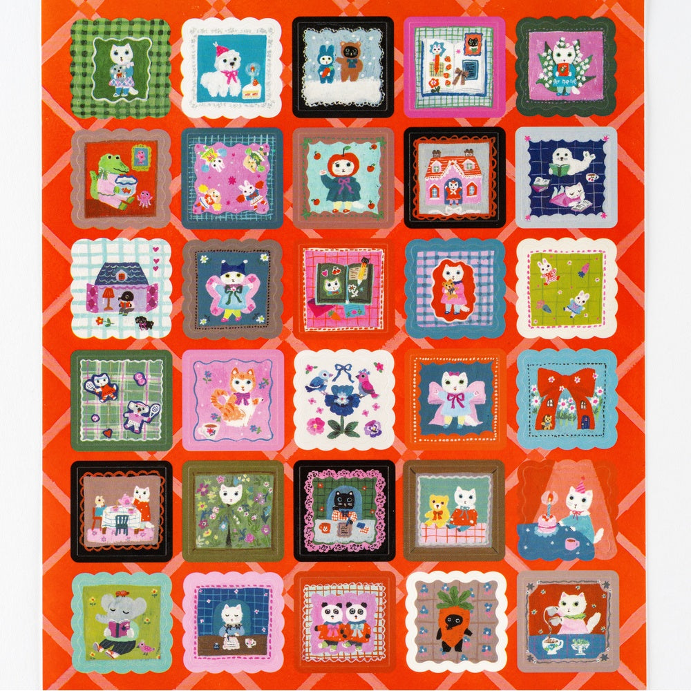 Yumi Kitagishi Stickers Sheet: Daily Life of White Cat · Hobonichi