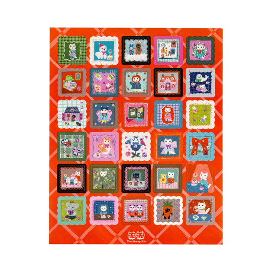 Yumi Kitagishi Stickers Sheet: Daily Life of White Cat · Hobonichi