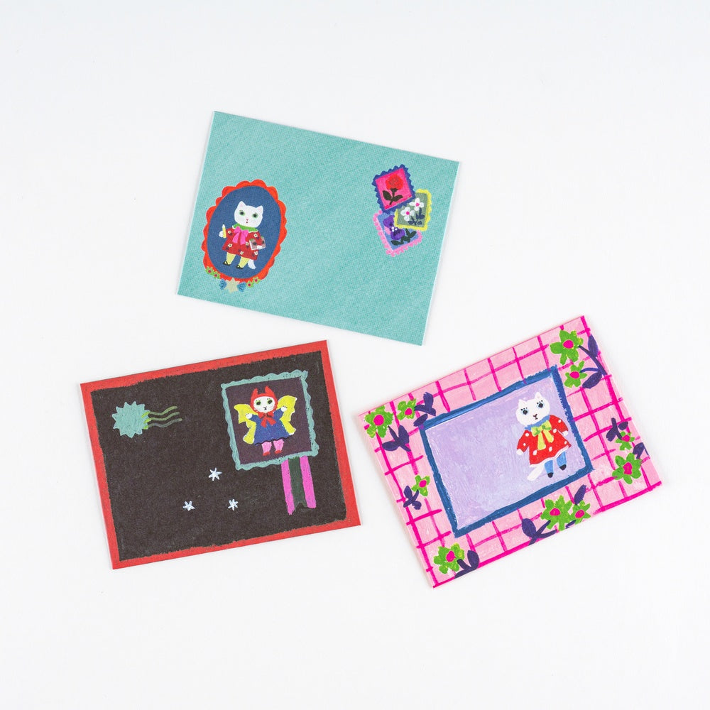 Yumi Kitagishi: White Cat’s Mini Letter Set · Hobonichi