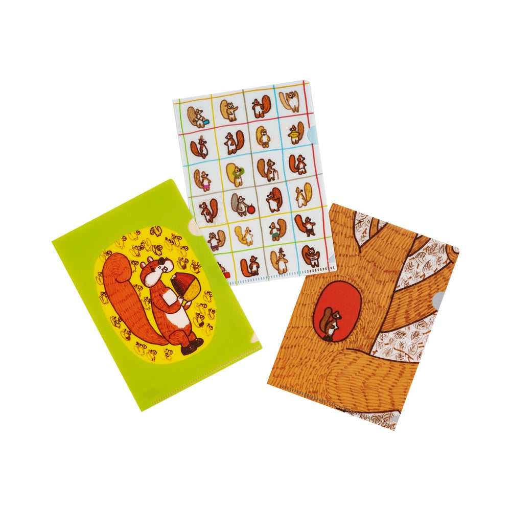 100%ORANGE: Squirrel’s Moving Day Folders《Set of 3 | A6 Size》 · Hobonichi