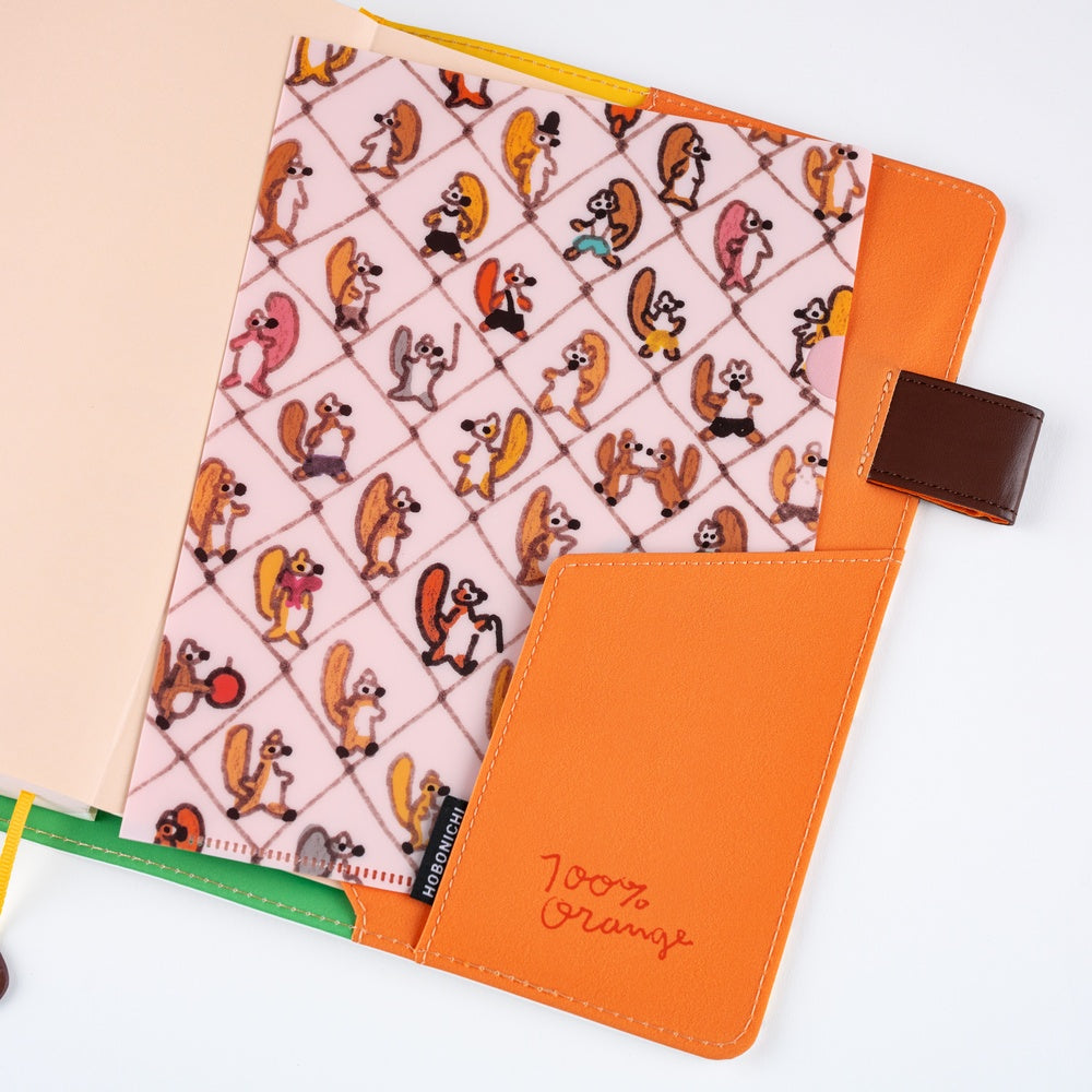 100%ORANGE: Squirrel’s Moving Day Folders 《Set of 2 | A5 Size》 · Hobonichi